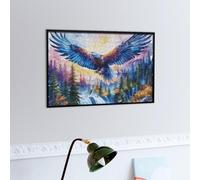 Aigle à tête Blanche Volant Dans le Ciel Bleu Puzzles 300 Piezas Moderno Minimalista Faune Sauvage Rompecabezas Familiar para Adultos 3D Maquetas Construir Aliviar Estrés Decorativo 300 PCS