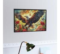Aigle à tête Blanche Volant Dans le Ciel Bleu Puzzles 300 Piezas Portátil 3D Faune Sauvage Rompecabezas Familiar para Toda La Familia Maquetas Educativas Construir Aliviar Estrés 300 PCS