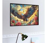 Aigle à tête Blanche Volant Dans le Ciel Bleu Puzzles 500 Piezas Obra De Arte 3D Familiar Premium Faune Sauvage Rompecabezas para Adultos Aliviar Estrés Decoración Hogar Moderno DIY 500 PCS