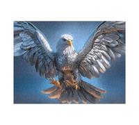 Aigle à tête Blanche Volant Dans le Ciel Bleu Puzzles 500 Piezas Obra De Arte Abstracta Animal de compagnie Rompecabezas para Adultos Decoración Hogar Moderno DIY Creativo Desafío 500 PCS