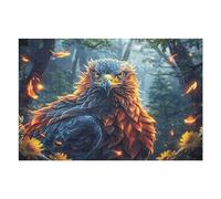 Aigle à tête Blanche Volant la Nuit Puzzle 1000 Piezas Colorido Cartón Bêtes enchantées lumineuses Rompecabezas Familiar para Toda La Familia Juguete Educativo 3D Maquetas Construir 1000 PCS