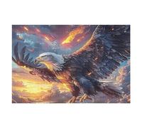 Aigle à tête Blanche Volant la Nuit Puzzle 1000 Piezas Regalo Ideal Original Créatures cosmiques magiques Rompecabezas 3D Obra De Arte para Hombres Y Mujeres DIY Creativo Aliviar Estrés 1000 PCS