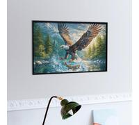 Aigle à tête Blanche Volant Sur Les vagues Puzzle 300 Piezas Desafío Intelectual Bêtes fantastiques Rompecabezas para Adultos Obra De Arte Colorido DIY Creativo Decoración Hogar 300 PCS
