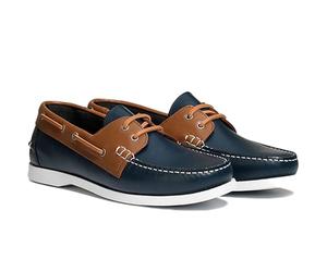 Aigle Men's New Nubil LTR Boat Shoe, Navy Eagle, 42 EU