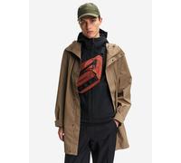 AIGLE Parka larga MTD® de 2 capas con capucha. Color Beige Oscuro