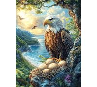 Aigle royal avec un nid au bord de la rivière Rompecabezas 500 Piezas Cartón Para Niños Mayores 14 Años Animal cuento de hadas fantástico Noches De Cita Antiestrés Pack Completo Detalle Único Original