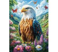 Aigle Royal Dans le Jardin Fleuri Puzzle 300 Piezas Cartón Blanco Premium para Expertos Mitos Animal Planta Tiempo Ocio En Casa Relajación Mental para Enmarcar 300 PCS