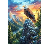 Aigle Royal Sur le sommet de la montagne Rompecabezas 500 Piezas Cartón para Niños Mayores 14 Años Mitos fantásticos Noches De Cita Antiestrés Pack Completo Detalle Único Original 500 PCS