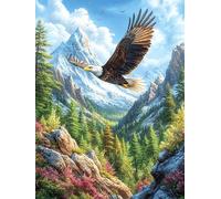 Aigle Royal Sur le sommet de la montagne Rompecabezas 500 Piezas Cartón para Toda La Familia Animal Planta Ocio Tranquilo En Casa Alivio Ansiedad Decoración Artística Detalle Regalo 500 PCS