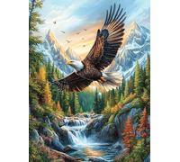 Aigle Royal Volant au-Dessus de la Cascade Puzzle 1000 Piezas Papel Mayores Mitos fantásticos Terapia Ocupacional Alivio Estrés Tiempo Libre En Casa Regalo Original 1000 PCS