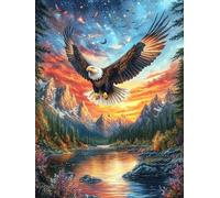 Aigle Royal Volant au-Dessus de la Cascade Puzzle 300 Piezas Papel Mayores Mitos fantásticos Terapia Ocupacional Alivio Estrés Tiempo Libre En Casa Regalo Original 300 PCS