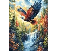 Aigle Royal Volant au-Dessus de la Cascade Rompecabezas 300 Piezas Cartón para Toda La Familia Mitos Cuento de Hadas Tiempo Libre Entretenimiento Sin Pantalla 300 PCS