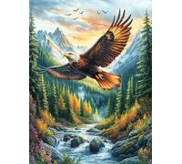 Aigle Royal Volant au-Dessus de la forêt Rompecabezas 1000 Piezas Cartón para Parejas Mitos Cuento de Hadas Actividad Tiempo Libre Terapia Relajación Decoración Salón Regalo Sorpresa 1000 PCS