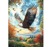 Aigle royal volant au-dessus de la vallée montagneuse Rompecabezas 500 Piezas Cartón Para Niños Mayores 14 Años Mitos Animal planta Tiempo Libre Actividad Antiestrés Más Vendido Detalle Único Original