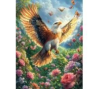Aigle Royal Volant au-Dessus du Jardin de Roses Rompecabezas 1000 Piezas Cartón para Expertos Mitos fantásticos Mejora Atención para Semana Santa Garantía Satisfacción Más Vendido 1000
