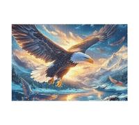 Aigle Volant Dans UNE tempête de vagues Puzzle 1000 Piezas Regalo Ideal Original Créatures cosmiques magiques Rompecabezas 3D Obra De Arte para Hombres Y Mujeres DIY Creativo Aliviar Estrés 1000 PCS