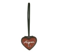 AIGNER Bolsa de moda etiqueta de cuero 8 cm marrón