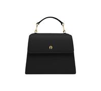 Aigner Delia bolso de mano con solapa M Negro con detalles dorados