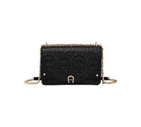 Aigner Diadora S Bolso de hombro negro, cuero, mujer