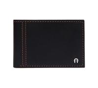 Aigner Javis - Cartera pequeña para hombre, color negro y marrón, con protección RFID, Negro , Cartera RFID