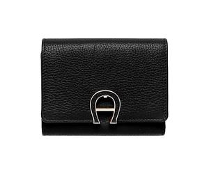 Aigner Tarjetero de cuero Universal negro