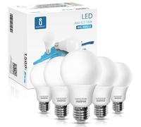 Aigostar - 15W Bombilla LED A60, casquillo gordo E27, luz blanca fría 6400K, 1200 lúmenes, ángulo de apertura 280º, CRI superior a 80. No regulable. Caja de 5 unidades