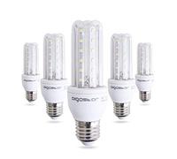 Aigostar 176051 - Bombilla LED T3 3U de 9W, rosca grande y luz fría, A+, 230V, E27