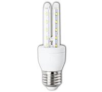 Aigostar 179083 - Bombilla LED T3 2U de 4W, rosca grande y luz fría, A+, 230V, E27