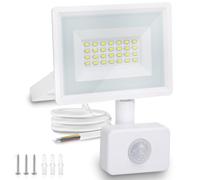 Aigostar 20W Foco LED con Sensor Movimiento PIR,1650 Lumen Super Brillo Focos LED Exterior/Interior,IP65 Impermeable,Blanco Frío 6500K Luz de Seguridad para Jardín, Patio,Garaje,etc.