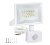 Aigostar 20W Foco LED con Sensor Movimiento PIR,1650LM Super Brillo Focos LED Exterior , IP65 Impermeable,Blanco Frío 6500K Luz de Seguridad para Jardín, Patio ,Garaje, etc.