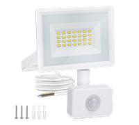 Aigostar 20W Foco LED con Sensor Movimiento PIR,1800LM Super Brillo Focos LED Exterior,IP65 Impermeable,Blanco Natural 4000K Luz de Seguridad para Jardín, Patio,Garaje, etc.