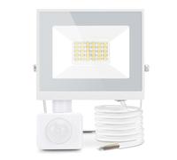 Aigostar 20W Foco LED con Sensor Movimiento PIR,1800LM Super Brillo Focos LED Exterior, IP65 Impermeable,Blanco Frío 6500K Luz de Seguridad para Jardín, Patio,Garaje, etc.