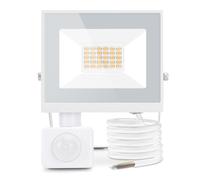 Aigostar 20W Foco LED con Sensor Movimiento PIR,1650 Lumen Super Brillo Focos LED Exterior/Interior,IP65 Impermeable,Blanco Natural 4000K Luz de Seguridad para Jardín, Patio,Garaje,etc.