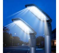 Aigostar 2Uds Farola LED, 30W, luz blanca fría 6500K, 2550lm. Luz LED Para Exterior, Impermeable IP65, Protección de Impactos IK08. Iluminación LED para Patios, Aparcamientos, Canchas,Calle,Jardines