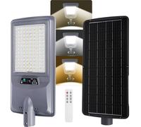 Aigostar 300W Farolas Solares Exterior, 15000mAh Batería de Gran Capacidad, 3000K/4500K/6500K Ajustables, 3000LM, IP65, Farola LED Exterior con Sensor de Movimiento para Patio, No Incluye Soporte