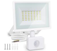 Aigostar 30W Foco LED con Sensor Movimiento PIR，2510LM Super Brillo Focos LED Exterior ， IP65 Impermeable， Blanco Frío 6500K Luz de Seguridad para Jardín， Patio ，Garaje， etc.
