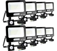 Aigostar- 30W Foco LED con Sensor Movimiento, Super Brillo Focos Exterior, 2750LM, Blanco Frío 6500K, IP65 Impermeable, Proyector LED Exterior, Perfectas para Jardín, Garaje, Patio, Paquete de 8