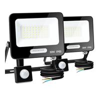 Aigostar- 30W Foco LED con Sensor Movimiento, Super Brillo Focos Exterior, 2750LM, Blanco Frío 6500K, IP65 Impermeable, Proyector LED Exterior, Perfectas para Jardín, Garaje, Patio, Paquete de 2