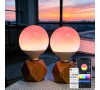 Aigostar 4.9W 500LM Bombilla LED Inteligente E27 G120 Bluetooth Mesh Compatible con Alexa/RGB Gradiente Bombilla Inteligente/Degradado de Color en Capas Superior e Inferior Regulable Pack de 2