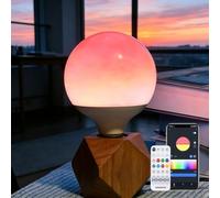 Aigostar 4.9W 500LM Bombilla LED Inteligente E27 G120 Bluetooth Mesh Compatible con Alexa/RGB Gradiente Bombilla Inteligente/Degradado de Color en Capas Superior e Inferior/Regulable Color y Blanco