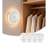 Aigostar 4 Piezas Luz Nocturna LED con Sensor de Movimiento