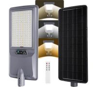 Aigostar 400W Farola Solare Exterior, 20000mAh Batería de Gran Capacidad, 3000K/4500K/6500K Ajustables, 4000LM, IP65, No Incluye Soporte, Farola LED con Sensor para Patio, Entrada del Garaje