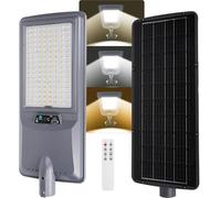 Aigostar 400W Farola Solare Exterior, 20000mAh Batería de Gran Capacidad, 3000K/4500K/6500K Ajustables, 4000LM, IP65, No Incluye Soporte, Farola LED con Sensor para Patio, Entrada del Garaje