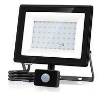 Aigostar 50W Foco LED con Sensor Movimiento,4500LM Super Brillo Focos LED Exterior IP65 Impermeable,4000K Blanco Natural Proyector Led Exterior,Perfectas para Jardín,Garaje,Patio,etc.