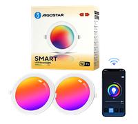 Aigostar 9W Inteligente Downlight LED Techo Emportrable, Foco Led Ø145mm x 25.5mm Redondo Ultradelgado WiFi APP Control, RGB y Blanco Regulable, Compatible con Alexa y Google para Salón Cocina, 2 Pack