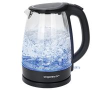 Aigostar Adam 30GOM - Hervidor de Agua Eléctrico de Cristal con Iluminación Led, 1,7 L, 2200W, Libre de BPA y Sistema de Protección Contra la Ebullición en Seco, Base 360º