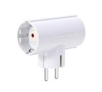Aigostar Adaptador con 2 Enchufes Europeos Múltiples.Enchufe de Pared.Blanco