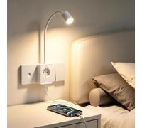 Aigostar Adaptador Enchufe Schuko 16A con USB C Interruptor Luz LED VDE | Multiuso 5 en 1 Interruptor de Encendido