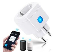 Aigostar Alexa Enchufe Inteligente Wi-Fi, Mini Smart Plug 10A 2300W no necesita HUB. con Control Remoto AigoSmart App and Voz, Compatible con Alexa y Google Home, Blanco 1 Unidad