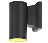 Aigostar Aplique Pared Exterior, GU10 Antracita Aluminio Lámpara Exterior Pared, IP65 Impermeable Luz Exterior Iluminación para Balcón Garaje Terrazas Patio Jardín, color negro